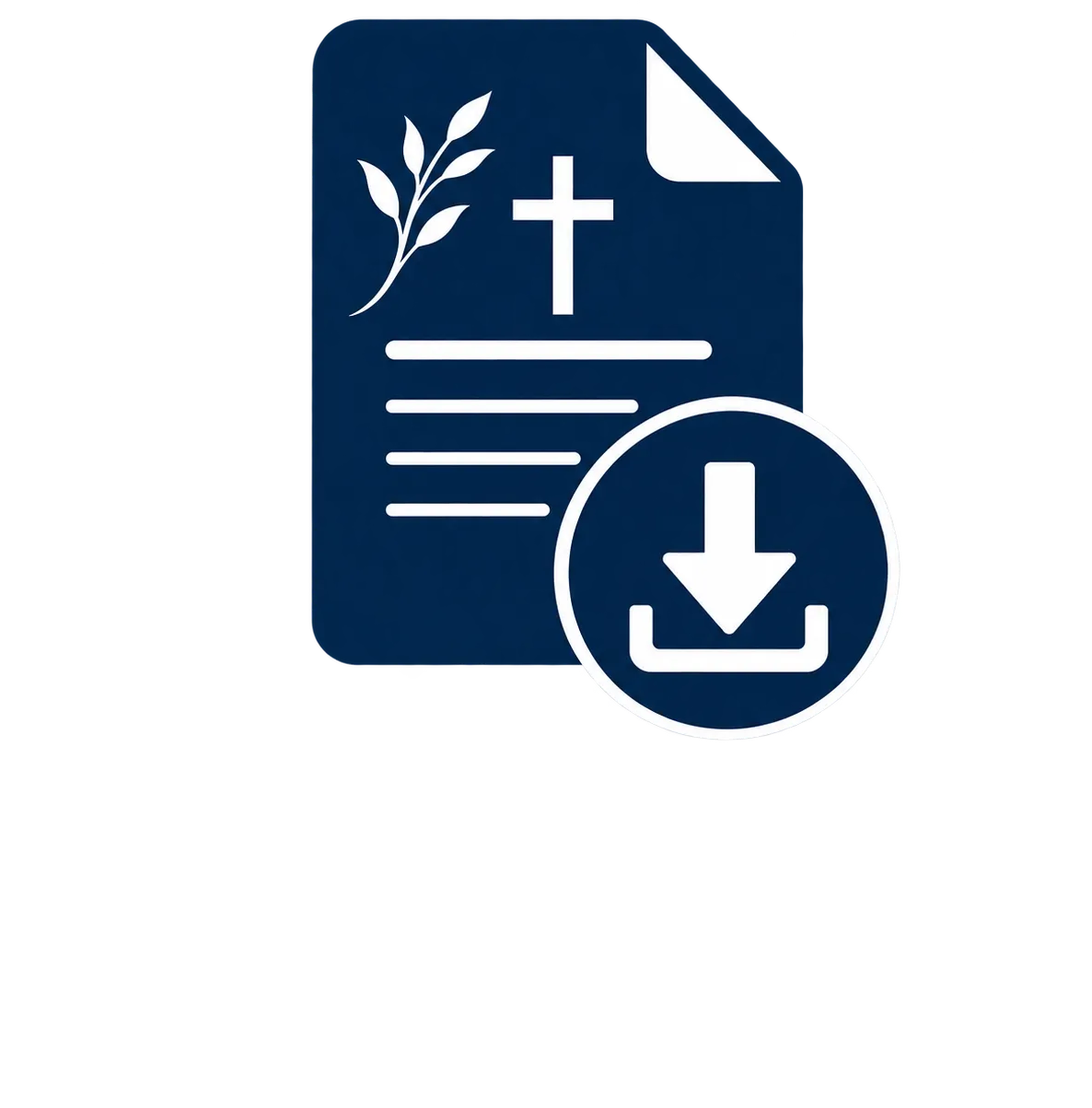 Pictograme pour notice d’information sur les prix des prestations funéraires